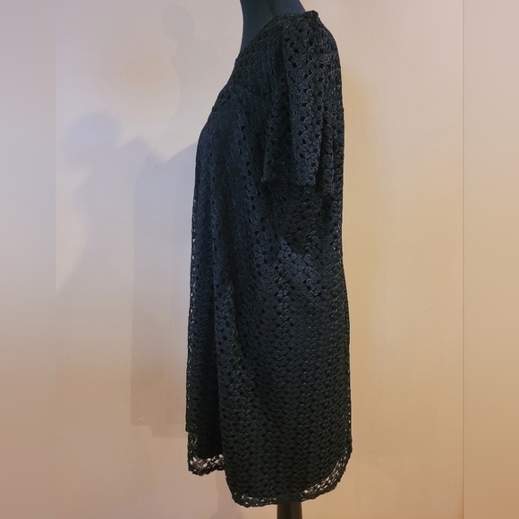 JESSICA Midi Little Black Dress, Lined With A Cut-Out Lace Overlay, Size XL (18) - Picture 4 of 13